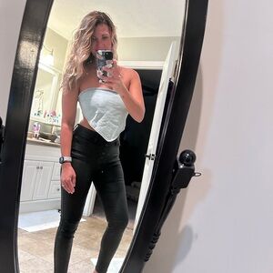 Denim bandanna top NWOT